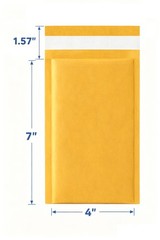 25-500Pc Kraft Bubble Mailer Padded Shipping Envelope Bags Self Sealing All Size