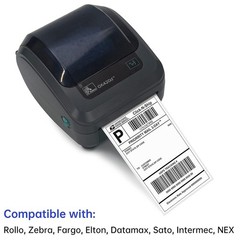 4″ X 6″ Fanfold Direct Thermal Shipping Address Labels for Zebra & Rollo Printer