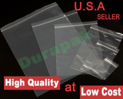 1000-2000~ 2×3″ – 6×8″ 4 Mil Clear Zip Reclosable Lock Seal Top Poly Zipper Bag