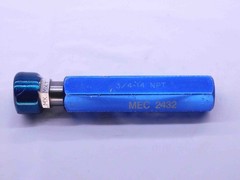 3/4 14 NPT 6 STEP PIPE THREAD PLUG GAGE .75 .750 NATIONAL TAPER ANPT CREST CHECK