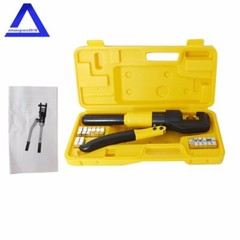10 Ton Hydraulic Crimper Crimping Tool Wire Battery Cable Lug Terminal W/ 8 Dies