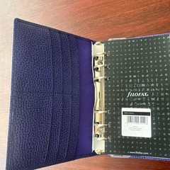 Filofax Finsbury Purple Leather System Organizer Planner Used