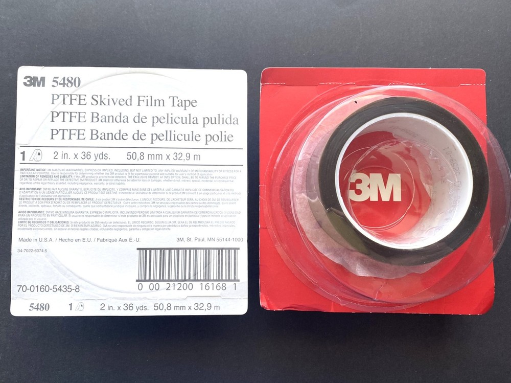FREE SHIP 3M 5480 PTFE Skived Film Tape, 2-in x 36 yd, 021200161681, ONE ROLL