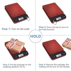 QP Shipping Scale, 86lb/0.1oz Digital Scale for Packages, Postal Scale with Hold