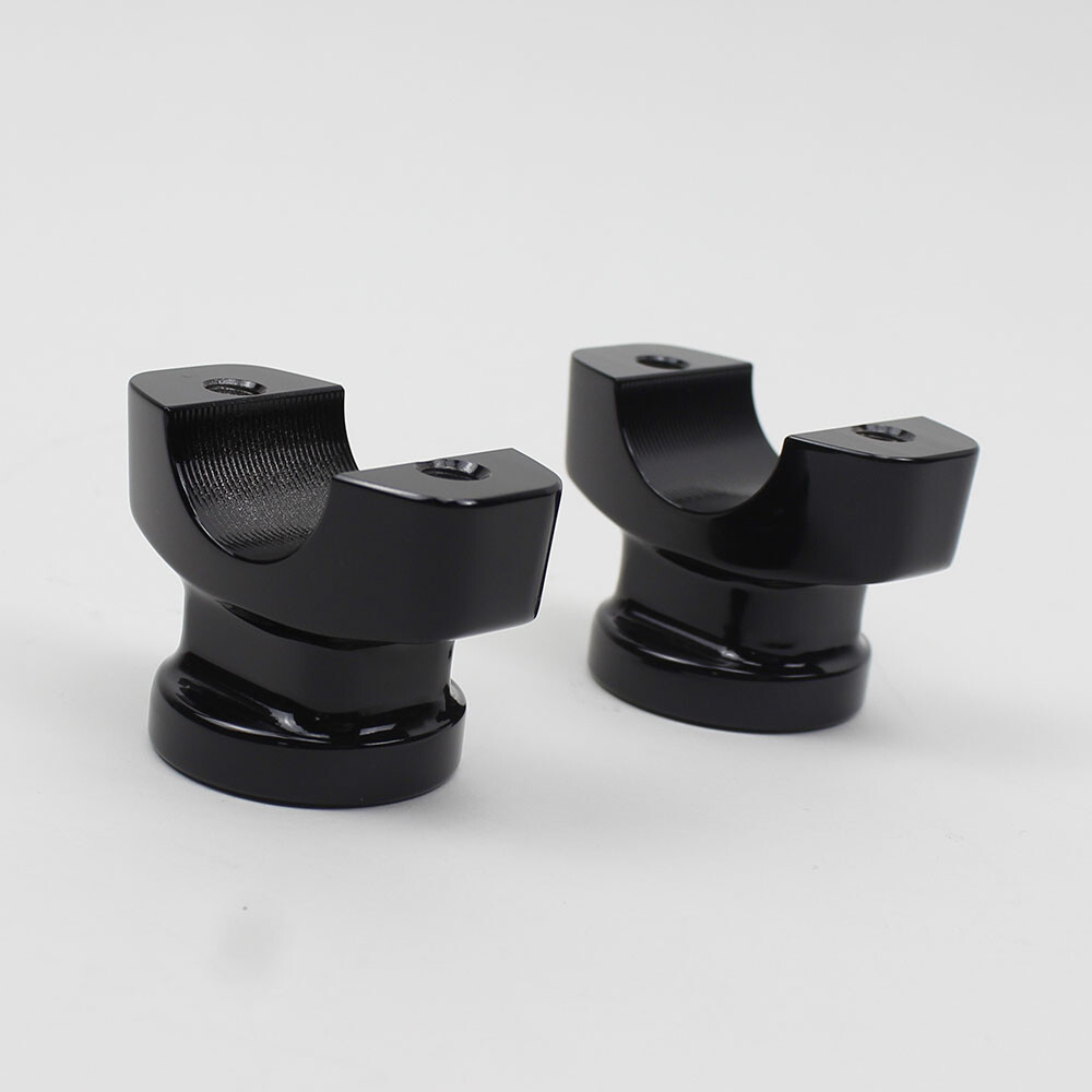 1.8″ Black Silver Straight Risers for Harley FXSB FXBR/S 1.25″ Ape Handlebars