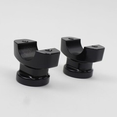 1.8″ Black Silver Straight Risers for Harley FXSB FXBR/S 1.25″ Ape Handlebars