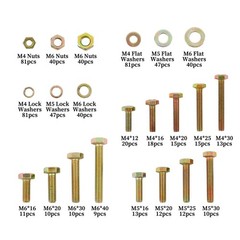 672 Pack Metric Bolts Nuts Assortment Kit Hex Head Grade 8.8 Alloy Steel