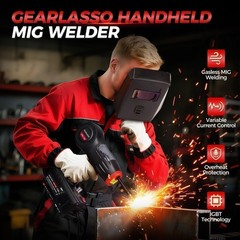 Portable Handheld MIG Welder 120A 110V Gasless Mini Welder Machine MIG-120
