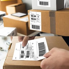 500/Stack 4×6 Fanfold Direct Thermal Shipping Labels Perforated Commercial Grade