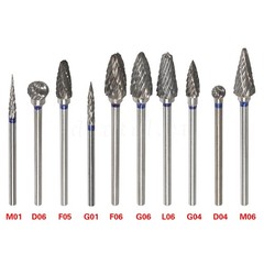 Dental Lab Polishing Drills Tungsten Steel Carbide Bur HP 2.35MM Burs 10 Model