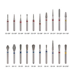 100pcs AZDENT Dental Diamond Burs For High Speed Handpiece Friction Grip 1.6mm