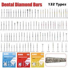 100pcs SANDENT Dental Diamond Burs For High Speed Handpiece Friction Grip 1.6mm