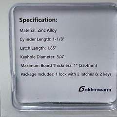 Locks 7/8″ Disc Tumbler Cam Lock “ Premium Lock With 2 Keys 1 1/4″ Cam And Offse