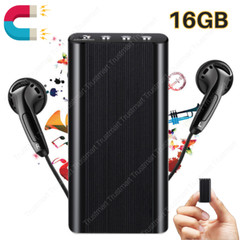 240Hr 16GB Spy Digital Activated Voice Recorder Mini Audio Magnetic MP3 Player