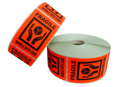 2×3-inch Fragile Hands Box Heavy Br/Rd Label Shipping Stickers 2 RLS with 300 EA