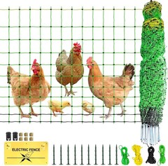 Portable Electric Poultry Netting Fence 47.5″H x 168′ L Livestock Nets Mesh