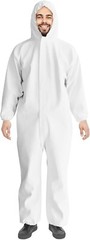 2PCS Disposable Full Body Coverall Suit Protective Isolation Coveralls
