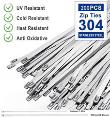Stainless Steel Cable Tie Gun Set – Heavy Duty Metal Zip Tie Tool Kit with 150PC