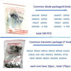 1390pcs/Set Electronic Components Kit Basic Electronics Transistors Assortment