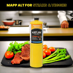 BlueFlame MAPP MAP PRO Gas Cylinder Pack 4, 99.9% High Purity Propylene 14.1 oz