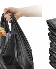 Black T-Shirt Carryout Bags (500 ct.) by Poly-America