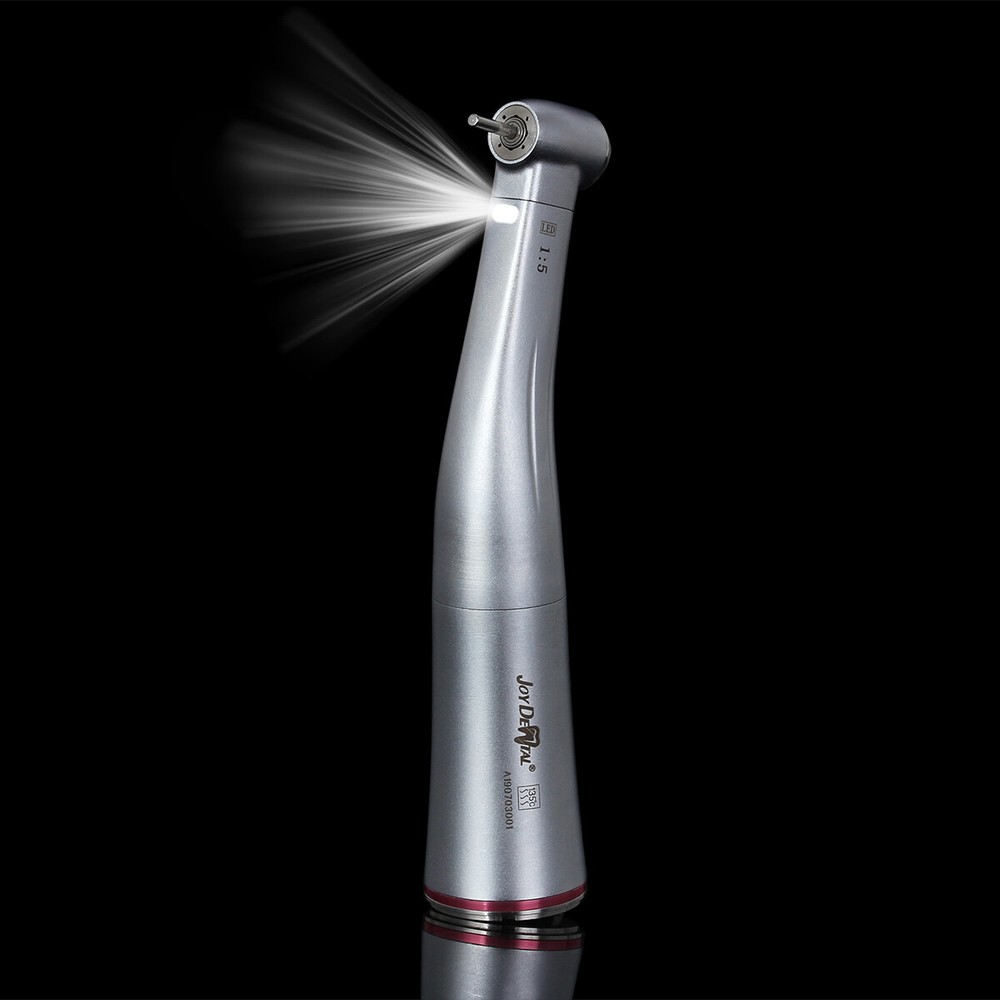 AZDENT LED Dental Electric Handpiece 1:5 Contra Angle Fiber Optic Low Speed