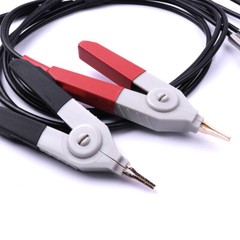 1 Set Kelvin Clip Tester Probe Lead Clip Cable With 4 BNC For LCR Meter Terminal