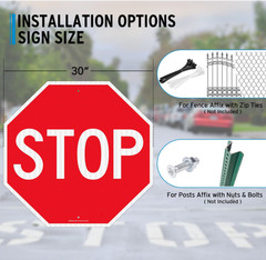 Stop sign 18×18 30×30 24×24 street authentic Reflective Road signs metal 12x12in