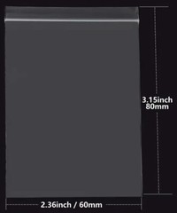 10 Pcs Resealable Zipper Poly Bags Clear Plastic Zip LockS 2X3 Inch Small Mini