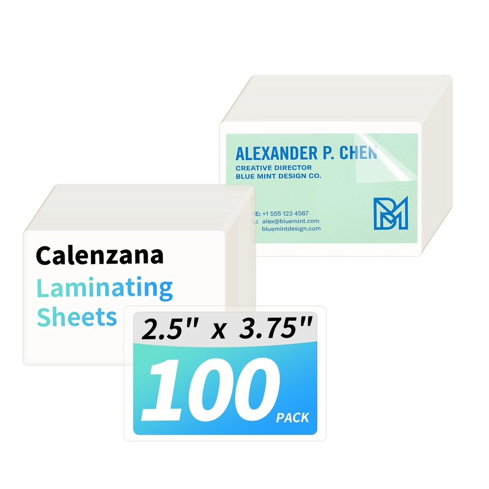 100 Pack 2 X 3.5 Laminating Sheets, 2.5X3.75 Inch Thermal Laminating Pouches, 5