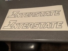 Interstate Trailer Decal Sticker Kit 24” (Set of 2) Black Replacement Decals