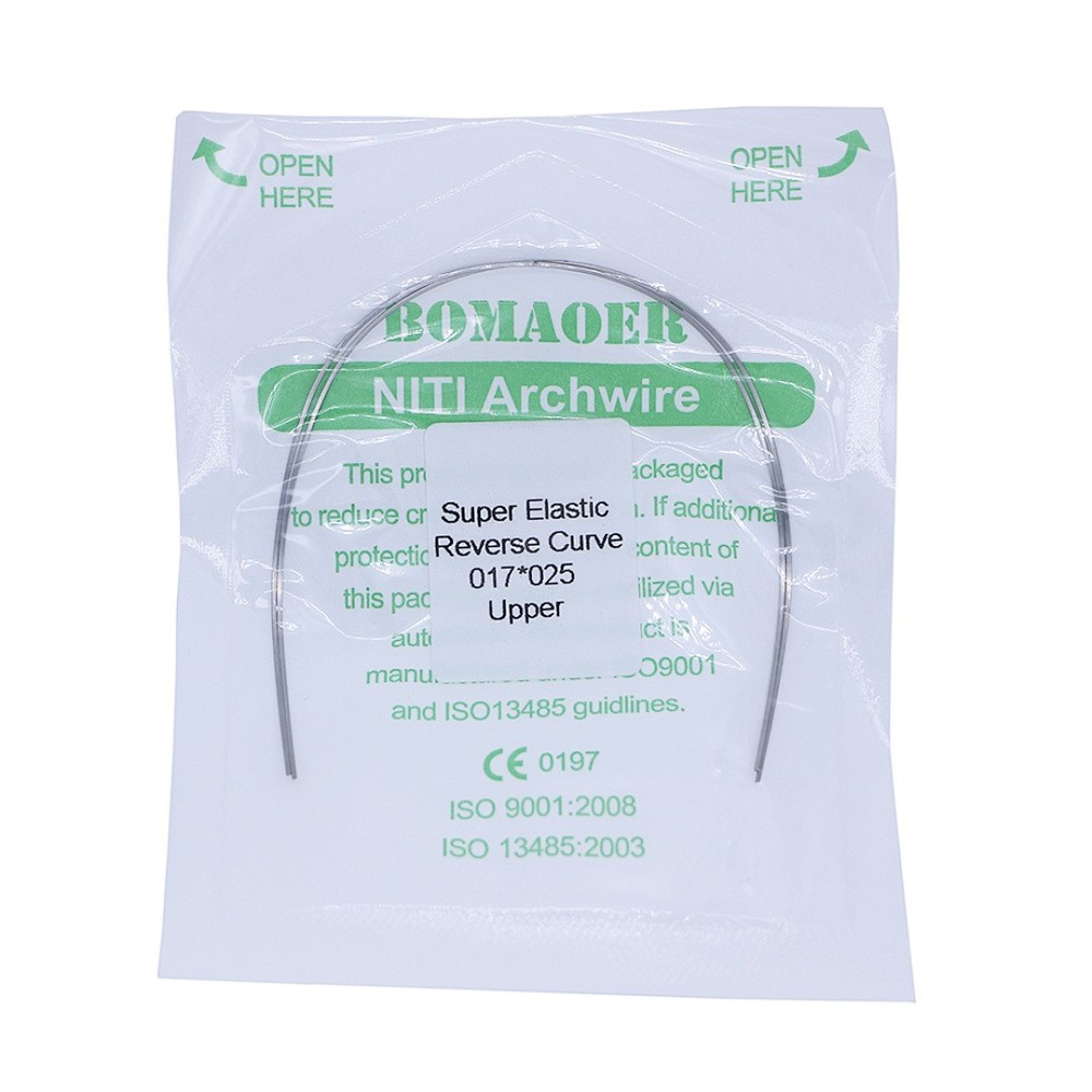 1×Dental Orthodontic Niti Rectangular Arch Wires Reverse Curve 17×25 Upper
