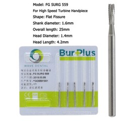 Wave Dental Surgical Carbide Burs 557 557L 702 701 Long High Speed Friction Grip