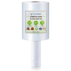 TICONN Stretch Wrap Film Roll, 1000ft Industrial 5”-1PK, Clear