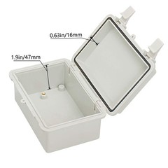 Gray Waterproof Electrical Junction Box Ip65 Industrial Enclosure 5.9X3.9 Inches