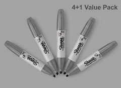 Sharpie Permanent Marker Chisel Tip Slate Gray 5-pack