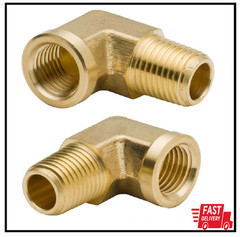 1/8 Inch Brass Street 90 Degree Elbow 1/8″ NPT 1/8, Pack Of 2,Brass