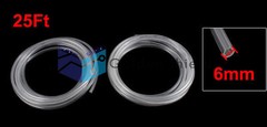 2Pcs 7.6M 25ft Clear Polyurethane FlexibleAir Tube PU Tubing Pipe Hose 6mmx4mm