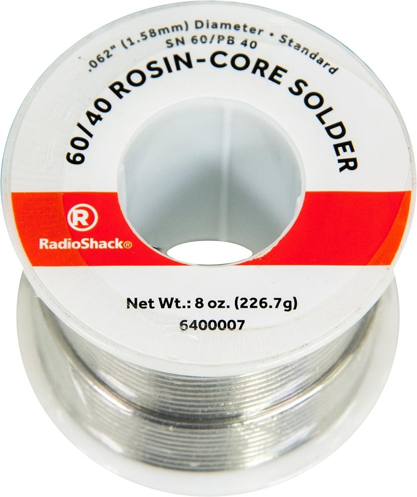 60Sn40Pb Rosin Core Solder RA2% .062″ 8oz