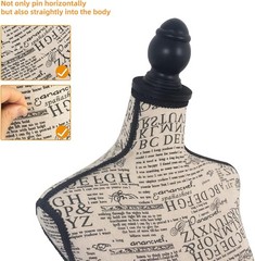 Fabric Female Mannequin Body,Dress Form Sewing with Adjustable Tripod Stand