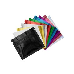 4CustomPrint 100 Glossy 1g Mylar Odor-Proof Resealable Zipper Lock Bags