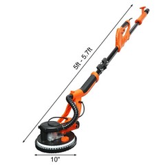 Electric Foldable Drywall Sander 6 Variable Speeds 750W with Vacuum & LED Lights