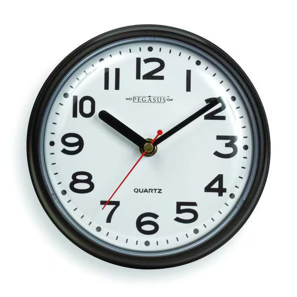Manufacturer Varies 7″ Analog Quartz Wall Clock, Black 6NN64 Manufacturer Varies