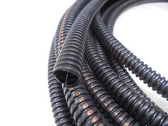 1/4-in x 20-ft Black Convoluted Poly Split Wiring Loom Cable Sleeving Tubing USA
