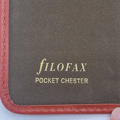 Vintage Filofax Pocket Chester Burnt Orange Leather 4 Ring Pocket Organizer 1993