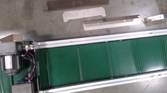 47″L Electric Incline Conveyor Machine, Max. 29.5″H Lift, 7.87″W Rubber PVC Belt