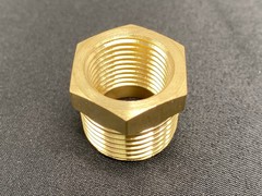 4 PK Hex Reducer Bushing 1/2″ Male x 3/8″ Female NPT Adapter Pipe Fitting Brass