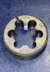 M20x2.5 Adjustable Round Die HSS High Speed Steel M20 X 2.5 1-1/2”OD