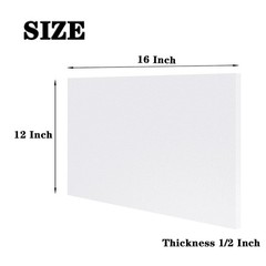 HDPE Plastic Sheet 1/2 Inch Thick 12″ x 16″, High Density Polyethylene Solid …