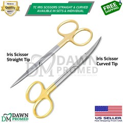 German Grade TC Iris Scissors 4.5″ Stainless Dental Surgical Veterinary